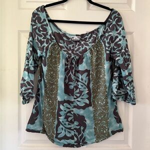 Manuhealii Tie Front Blouse